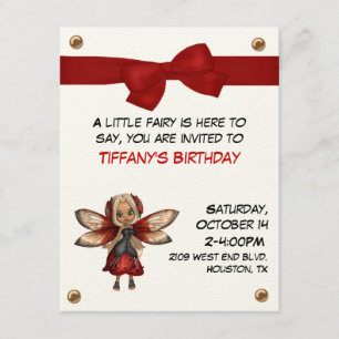 Girl's Fairy Party Invitation