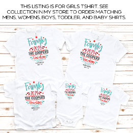 Girls Family Vacation Beach Summer Custom T-Shirt