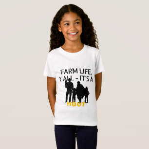 Girls' fashion farm T-shirt