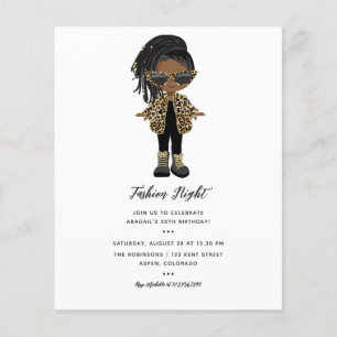 Girls Fashion Night Party Invitation Flyer