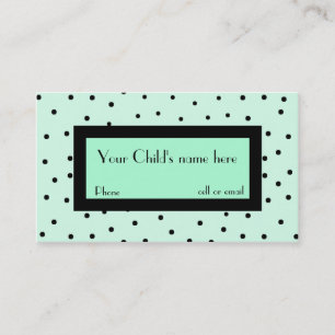 Girl's fashionable calling card
