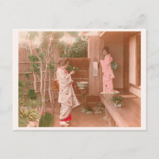 "Girls' Feelings" 乙女心　日本　着物　女性　ヴィンテージ 写真　和風 Postcard