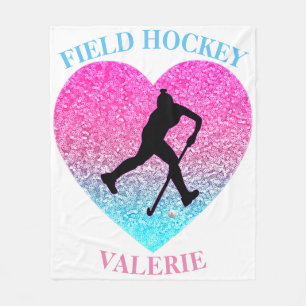 Girls Field Hockey Blanket with Name