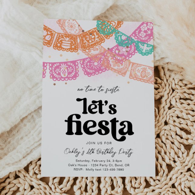 Girl's Fiesta Birthday Invitation (Creator Uploaded)