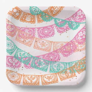 Girl's Fiesta Birthday Party Plates
