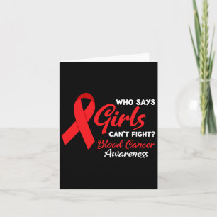 Girls Fight Blood Cancer Awareness Blood Cancer Card