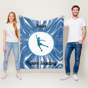 Girls Figure Skating Fleece Blanket