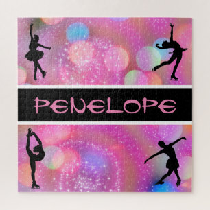 Girls Figure Skating Personalised Jigsaw Puzzle