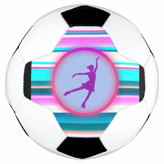 Girls Figure Skating Stripes    Football (Front)