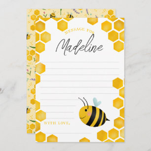 Girls First Bee Day Birthday Time Capsule Cards