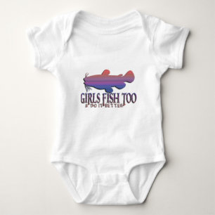GIRLS FISH TOO CATFISH BABY BODYSUIT