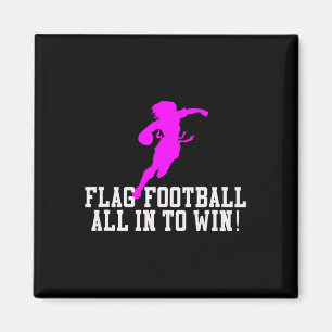 Girls Flag Football For Kids Youth Or Women Adults Magnet
