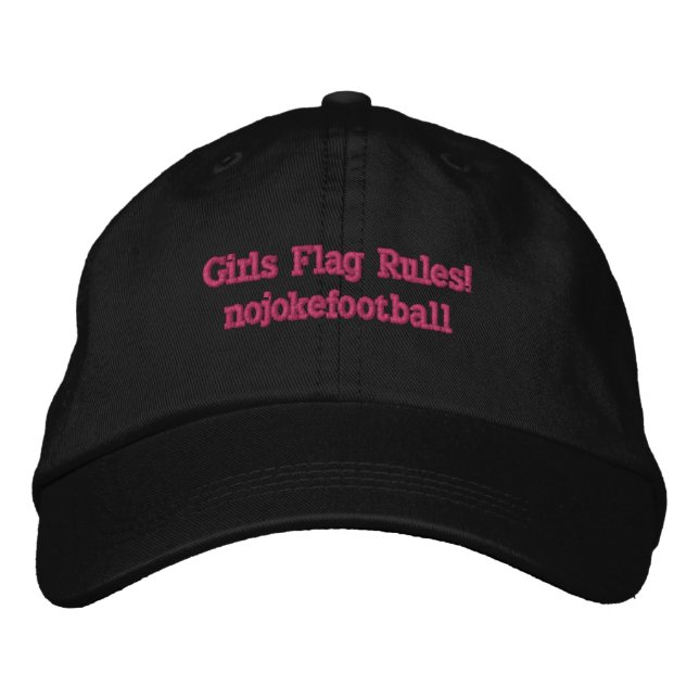 Girls Flag Rules! NJF Embroidered Hat (Front)