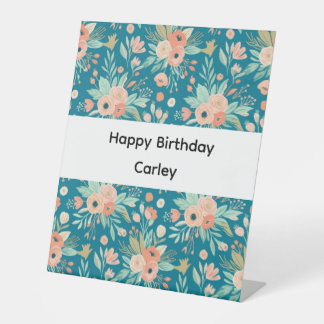 Girl's Floral Birthday Sign