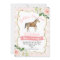 Girls Floral Horse Birthday Invitation