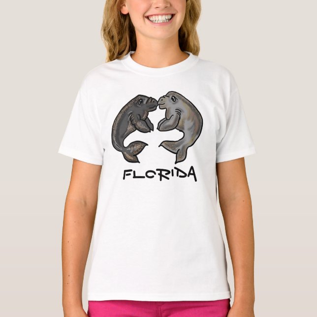 Girls Florida Manatee shirt (Front)