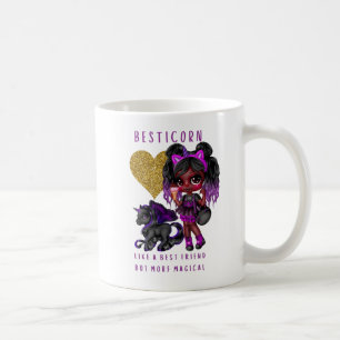 Girls Friend Gift Black Unicorn Besticorn Magical Coffee Mug
