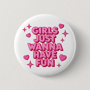 Girls Fun 6 Cm Round Badge