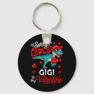 Girls Funny Joke Gigi Is My Valentine T-rex Sungle Key Ring