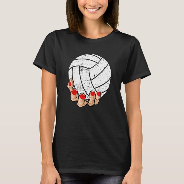 Girls Funny Volleyball T-Shirt (Front)