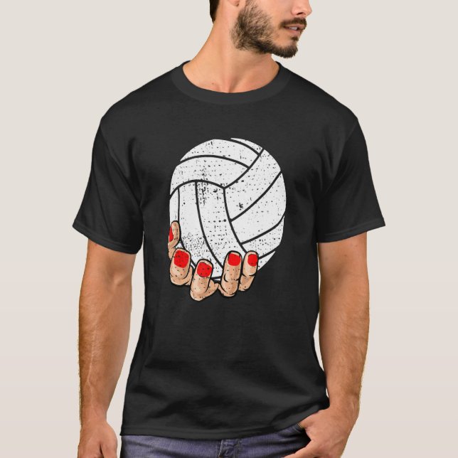 Girls Funny Volleyball T-Shirt (Front)