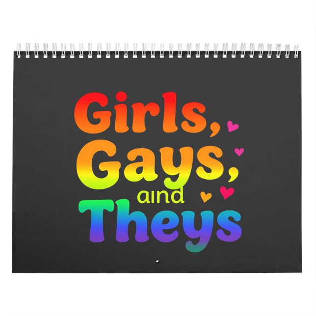 Girls, Gays, and They’s LGBT Pride Month Inclusion Calendar (Cover)