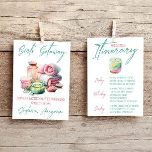Girls' Getaway, Spa, Bachelorette Weekend Party Invitation