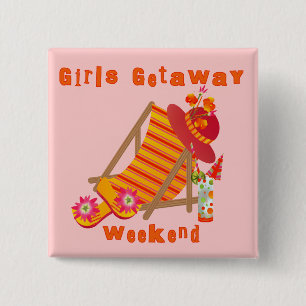 Girls Getaway Weekend T-shirts and Gifts 15 Cm Square Badge
