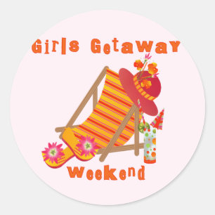 Girls Getaway Weekend T-shirts and Gifts Classic Round Sticker