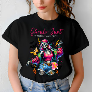 Girls Ghouls Night Out Adult Halloween Party T-Shirt
