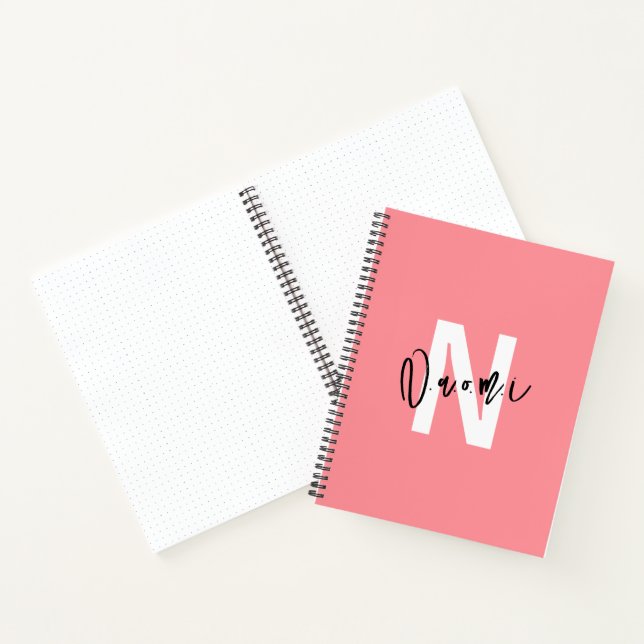 Girls’ Gift – Personalized N Letter Name Naomi  Notebook (Inside)
