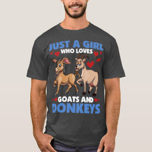 Girls Goat Lover Farming Women Farmer Farm Animal T-Shirt