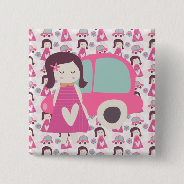 Girls Going Places 15 Cm Square Badge (Front)