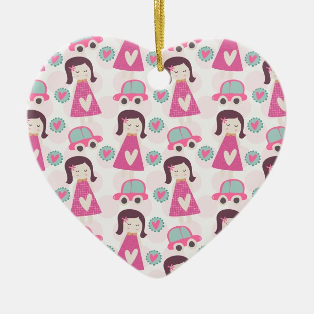 Girls Going Places Ceramic Tree Decoration (Front)