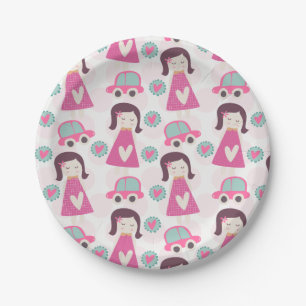 Girls Going Places Paper Plate