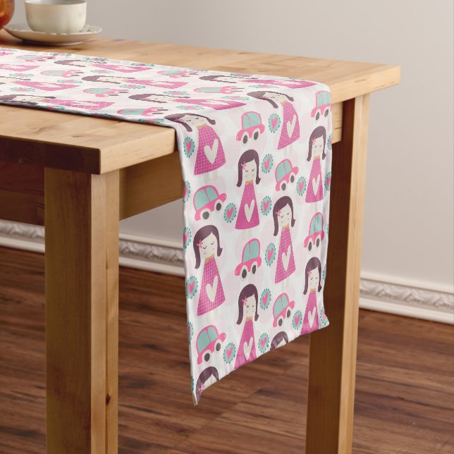 Girls Going Places Short Table Runner (In Situ)