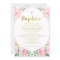 Girls Gold Pink Photo Baptism Invitation