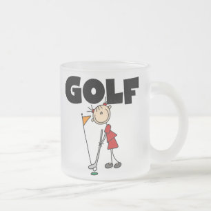 Girls GOLF Frosted Glass Coffee Mug