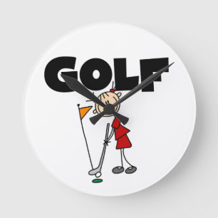 Girls GOLF Round Clock