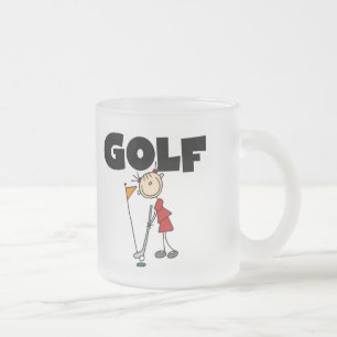 Girls GOLF Tshirts and Gifts Frosted Glass Coffee Mug