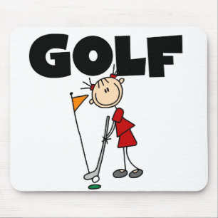 Girls GOLF Tshirts and Gifts Mouse Mat