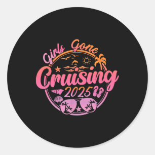 Girls Gone Cruising 2025 Cruise Vacation Summer Ma Classic Round Sticker