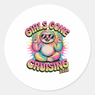 Girls Gone Cruising 2026 Cruise Vacation Trip Slot Classic Round Sticker