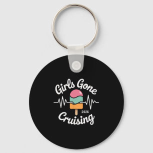 Girls Gone Cruising 2026 Funny Ice Cream Heartbeat Key Ring