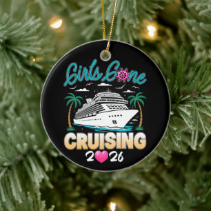 Girls Gone Cruising 2026 Matching Friends Cruise Ceramic Tree Decoration