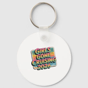 Girls Gone Cruising 2026 Postcard Cruise Vacation Key Ring