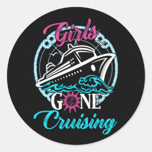 Girls Gone Cruising Cruise Lovers Boat Captain Anc Classic Round Sticker