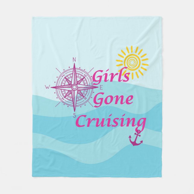 Girls Gone Cruising Fleece Blanket (Front)