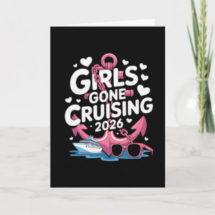 Girls Gone Cruising Nautical 2026 Cruise Vacation  Card