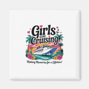 Girls Gone Cruising Women Girl Cruise Vacation Boa Magnet